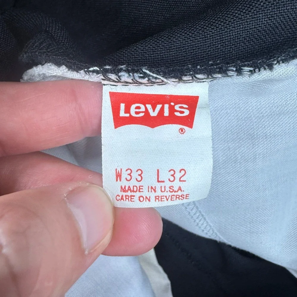Vintage Levis Pants Mens Fits 33x28 Black 517 Sta Prest Bootcut 70s Made in USA